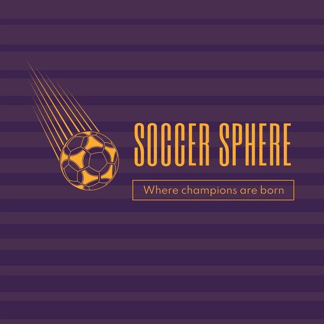 Plantilla de diseño de Inspiring Soccer Club Promotion With Slogan Animated Logo 