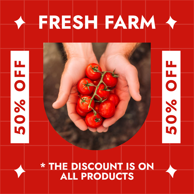 Fresh Farm Tomatoes Instagram Πρότυπο σχεδίασης
