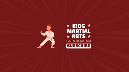 Plantilla de diseño de Blog sobre artes marciales infantiles Youtube 