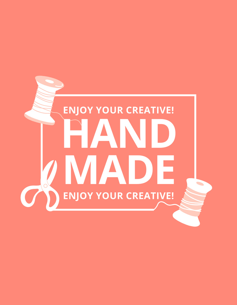 Inspirational Phrase About Craft With Thread T-Shirtデザインテンプレート