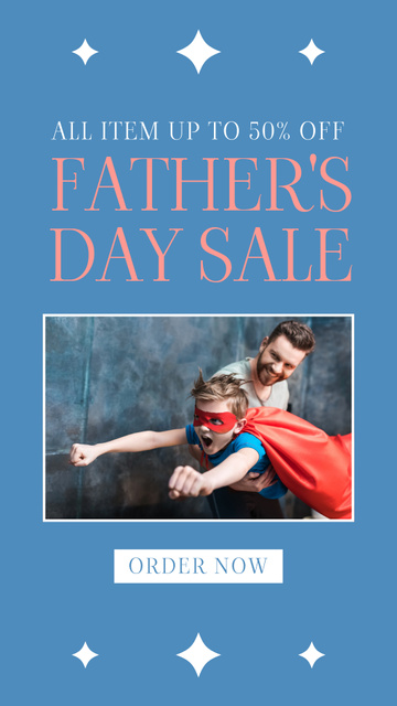 Plantilla de diseño de Sale for Father's Day Instagram Story 
