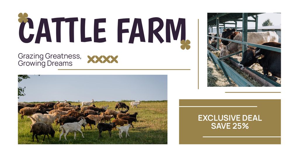 Designvorlage Exclusive Deal at Cattle Farm für Facebook AD