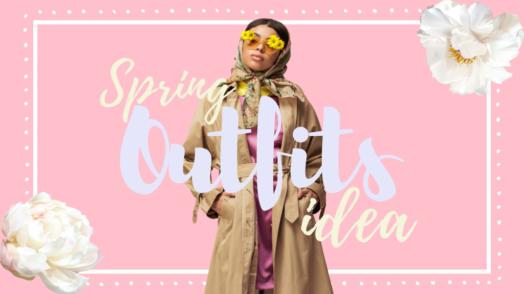 Suggestion of Ideas for Spring Outfits Youtube Thumbnail Design Template