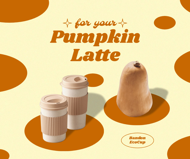 Autumn Pumpkin Latte Offer Facebook Design Template