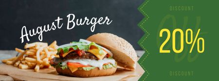 Burgers served with potato Facebook cover Design Template