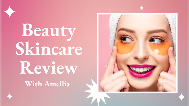 Ontwerpsjabloon van Youtube Thumbnail van Beauty Skin Care Review With Woman