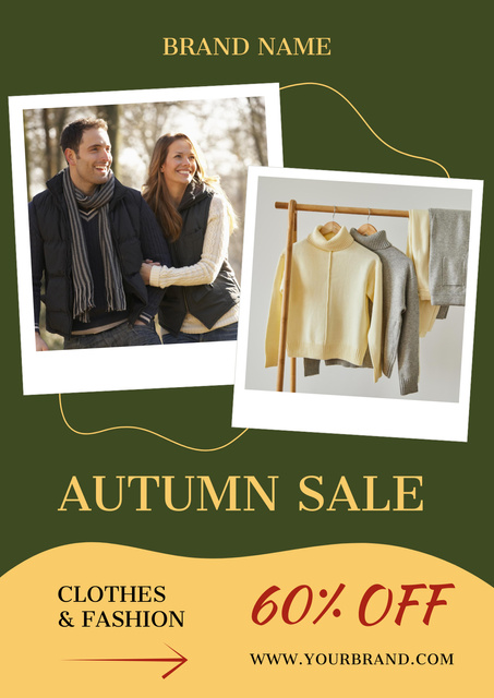 Designvorlage Amazing Special Offer and Discount for Autumn für Poster