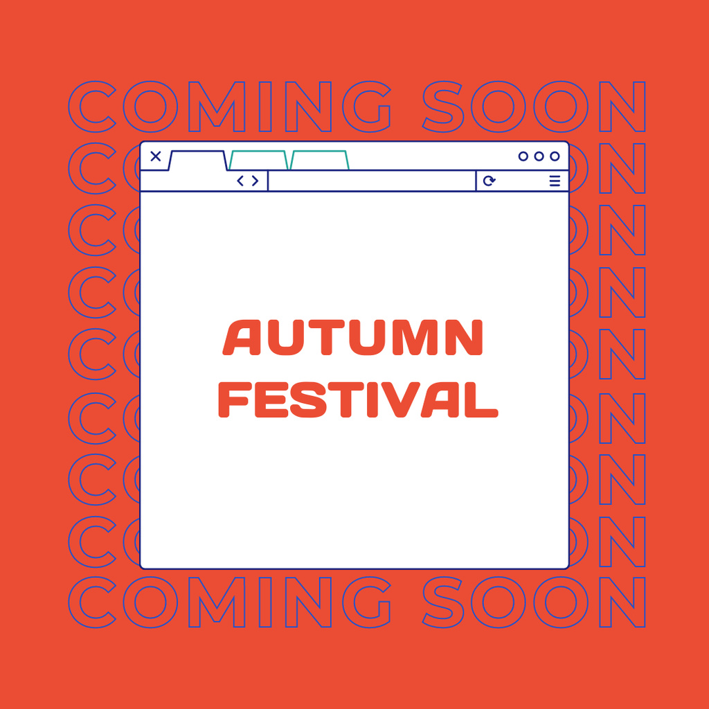 Autumn Festival Announcement Instagram Šablona návrhu