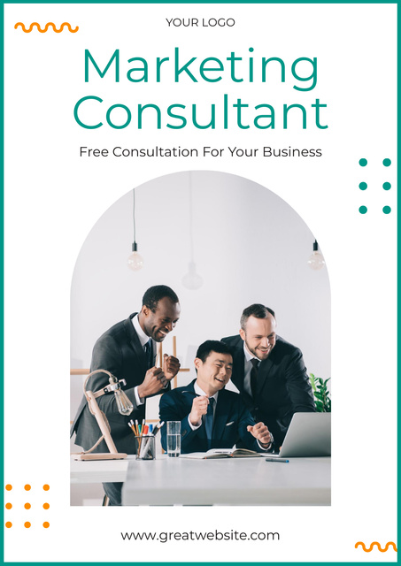 Services of Marketing Consultant Poster – шаблон для дизайна