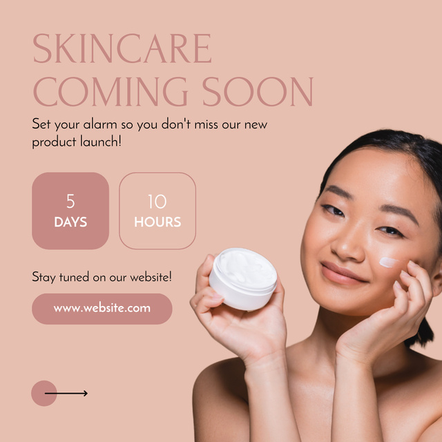 Summer Skincare Products for Asian Skin Instagram AD Design Template