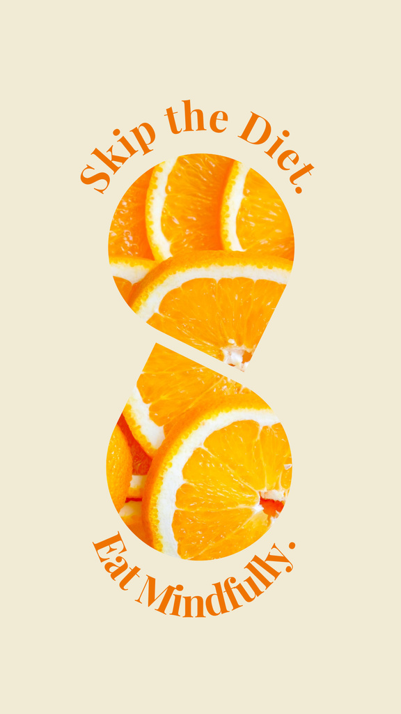 Designvorlage Inspirational Phrase with Oranges für Instagram Story