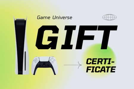 Extraordinary Gaming Gear Sale Gift Certificate Design Template