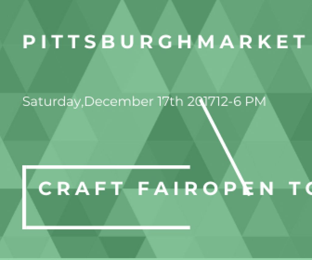 Craft fair in Pittsburgh Large Rectangle Design Template