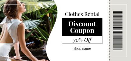 Rental festive clothes for women Coupon Din Large Design Template