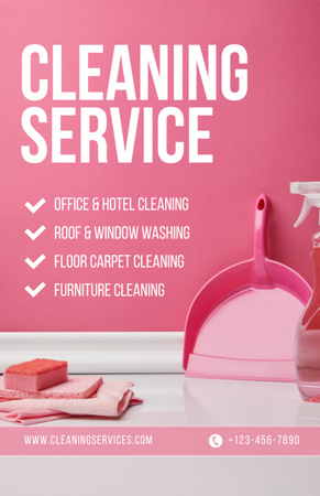 Cleaning Service Advertisement Flyer 5.5x8.5in Šablona návrhu
