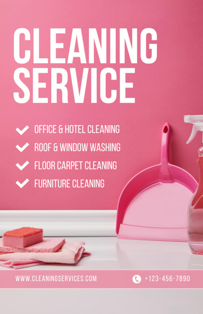 Cleaning Service Advertisement Flyer 5.5x8.5in Design Template