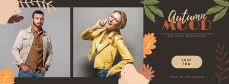 Autumn Jacket Collection Facebook cover – шаблон для дизайну