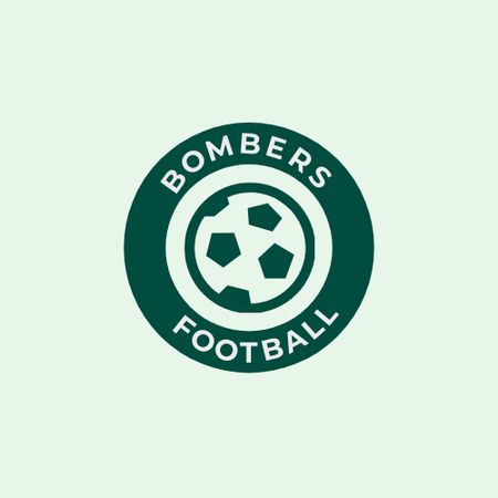 Designvorlage Football Team Emblem with Plane für Logo