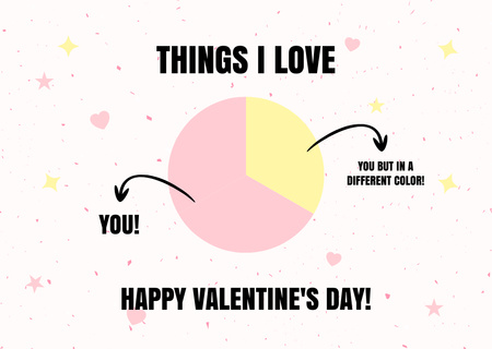 Platilla de diseño Romantic Chart with Happy Valentine's Day Card