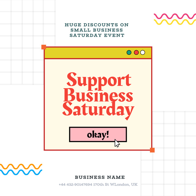 Modèle de visuel Huge Discounts on Small Business Saturday Event - Instagram