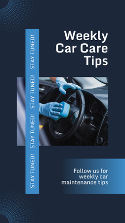 Plantilla de diseño de Oferta de consejos semanales para el cuidado del automóvil Instagram Story 