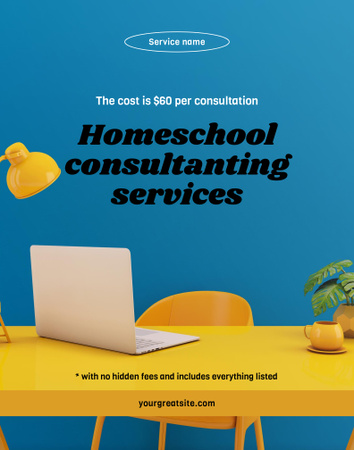 Home Education Ad Poster 22x28in Design Template