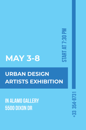 Urban Design Artists Exhibition Ad Flyer 4x6in Πρότυπο σχεδίασης