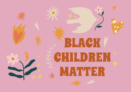 Designvorlage Protest against Racism of Children für Poster B2 Horizontal