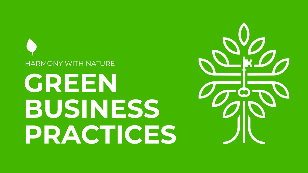 Green Business Introductory Data Presentation Wide – шаблон для дизайну