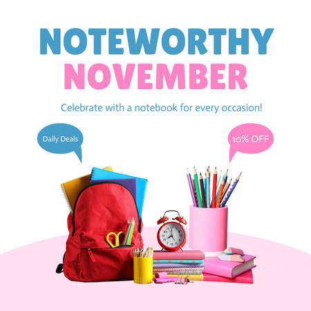 Stationery Store Offers On Notebooks For Every Occasion Instagram Design Template