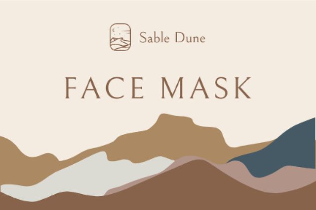 Cosmetics ad on Mountains painting Label – шаблон для дизайну