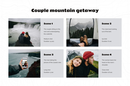 Template di design Trip to Nordic countries Storyboard