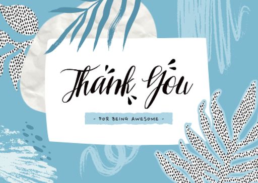Thankful Phrase With Creative Leaves Illustration 