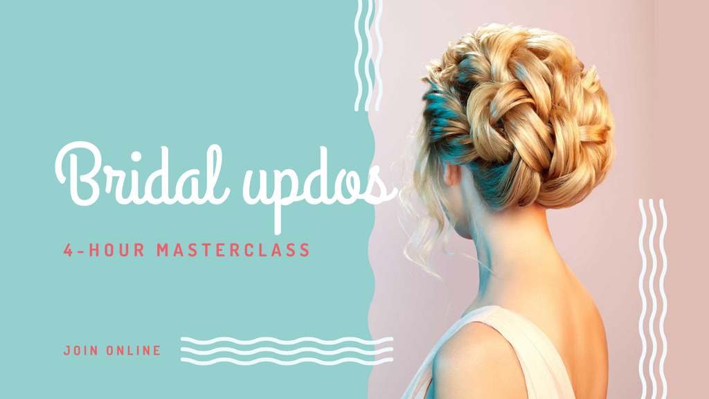 Modèle de visuel Wedding Hairstyles Offer with Bride with Braided Hair - FB event cover
