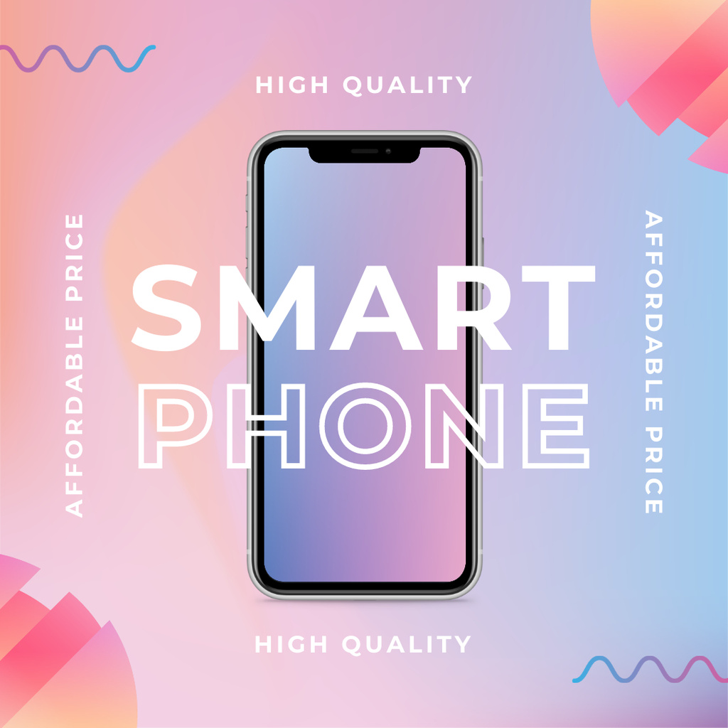 Plantilla de diseño de Promotion of New Model of High Quality Smartphones Instagram 