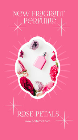 Ontwerpsjabloon van Instagram Story van Fragrance offer with Perfume Bottle