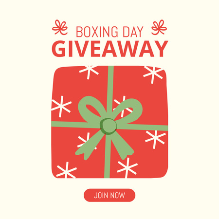 Christmas Gift Giveaway Announcement Animated Post Design Template