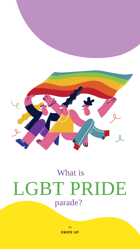 People at pride parade Instagram Story tervezősablon