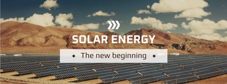 Energy Supply with Solar Panels Facebook cover Design Template