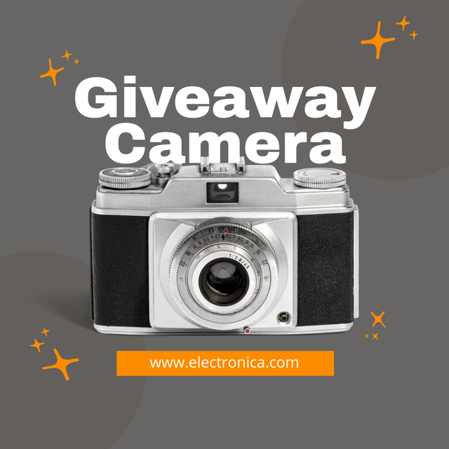 Digital Camera Giveaway Instagram Πρότυπο σχεδίασης