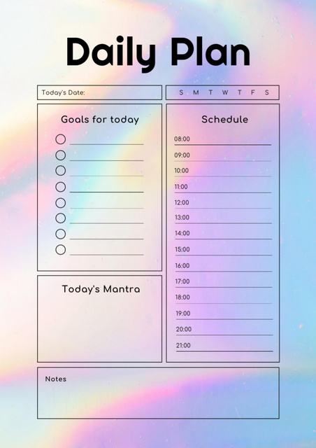 Modèle de visuel Minimalist Notes in Bright Gradient Colors - Schedule Planner