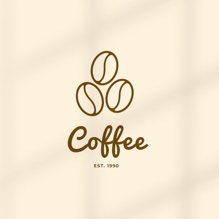 Illustration of Coffee Beans Logo tervezősablon