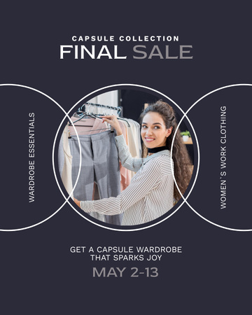 Final Sale Capsule Clothing Collection Poster 16x20in Design Template
