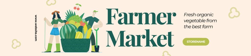 Welcome to Farmer Market Ebay Store Billboard Modelo de Design