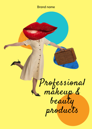Oferta de venda de produtos de maquiagem altamente profissionais Postcard 5x7in Vertical Modelo de Design