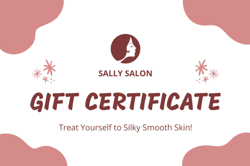 Gift Voucher for Hair Removal Services Gift Certificate – шаблон для дизайну