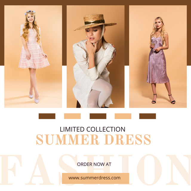 Limited Collection of Summer Dresses Instagramデザインテンプレート