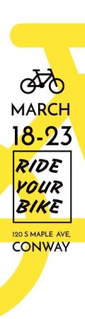 Ontwerpsjabloon van Skyscraper van Ride your bike banner
