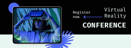 Virtual Reality Conference Announcement Facebook Video cover tervezősablon