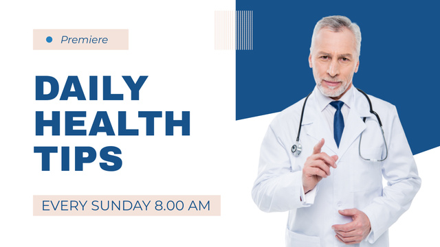 Blog about Health Tips from Professional Doctor Youtube Thumbnail Design Template